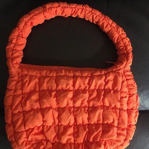 COS quilted bag in orange like new no tags